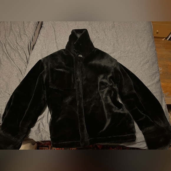 Vintage Oversized Sherpa Lined Leather Jacket | EUC | Size XL | Bomber Style - Picture 11 of 13